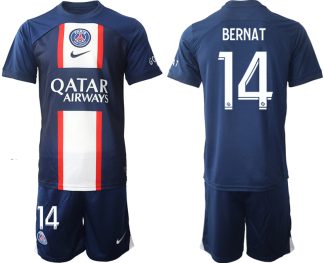 BERNAT #14 Moški Nogometni dresi Paris Saint-Germain PSG Domači 2023 Kratek Rokav + Kratke hlače