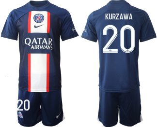 KURZAWA #20 Moški Nogometni dresi Paris Saint-Germain PSG Domači 2023 Kratek Rokav + Kratke hlače