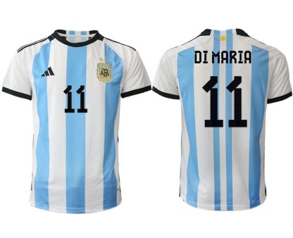 Moški Nogometni dresi Argentina Domači SP 2022 Kratek Rokav DI MARIA 11