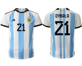 Moški Nogometni dresi Argentina Domači SP 2022 Kratek Rokav DYBALA 21