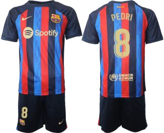 Moški Nogometni dresi FC Barcelona Domači 2023 Kratek Rokav + Kratke hlače PEDRI 8