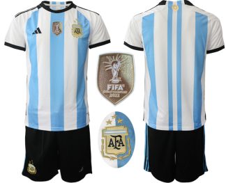 Moški Nogometni dresi kompleti Argentina Domači SP 2022 po naročilu