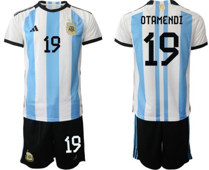 Moški Nogometni dresi kompleti Argentina Domači SP 2022 tisk OTAMENDI 19