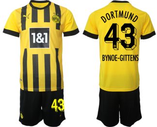 Moški Nogometni dresi Borussia Dortmund Domači 2023 Kratek Rokav + Kratke hlače BYNOE-GITTENS 43