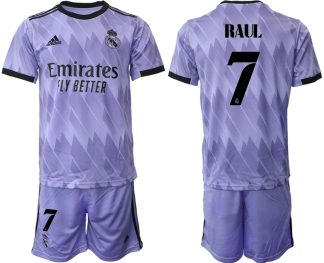 Moški Nogometni dresi kompleti Real Madrid Gostujoči 2023 RAUL 7