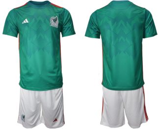 Moški Nogometni dresi Mehika Domači SP 2022 Kratek Rokav + Kratke hlače