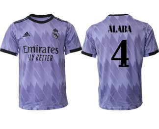 Moški Nogometni dresi Real Madrid Gostujoči 2023 Kratek Rokav ALABA 4