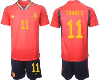 Moški Nogometni dresi Španija Domači SP 2022 Kratek Rokav + Kratke hlače TORRES 11