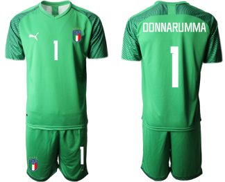 Poceni Moški Nogometni dresi Italija Vratar Gostujoči 2023 Kratek Rokav + Kratke hlače DONNARUMMA 1
