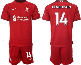 Moški Nogometni dresi Liverpool Domači 22-23 Kratek Rokav + Kratke hlače HENDERSON 14