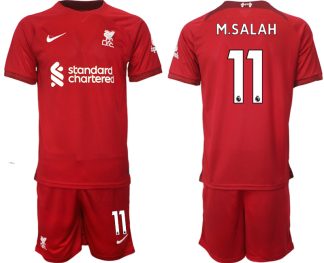 Moški Nogometni dresi Liverpool Domači 22-23 Kratek Rokav + Kratke hlače M.SALAH 11