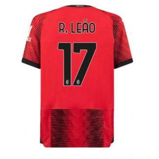 Moški Nogometni dresi AC Milan Domači 2023-24 Kratek Rokav Rafael Leao 17