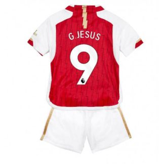 Otroški Nogometni dresi Arsenal Domači 2023-24 Kratek Rokav + Kratke hlače Gabriel Jesus 9