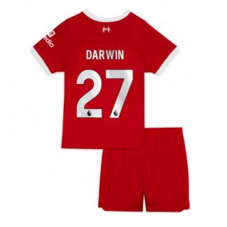 Otroški Nogometni dresi kompleti Liverpool Domači 2023-24 Darwin Nunez 27
