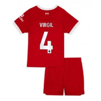 Otroški Nogometni dresi kompleti Liverpool Domači 2023-24 VIRGIL van Dijk 4