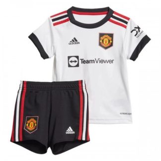 Otroški Nogometni dresi Manchester United Gostujoči 22-23 Kratek Rokav + Kratke hlače