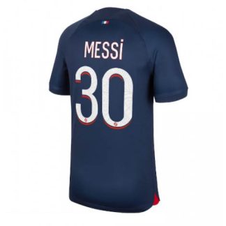Poceni Moški Nogometni dresi Paris Saint-Germain PSG Domači 23-24 Kratek Rokav Lionel Messi 30