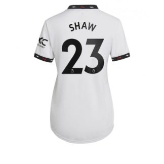 Ženski Nogometni dresi Manchester United Gostujoči 2022-23 Kratek Rokav Luke Shaw 23