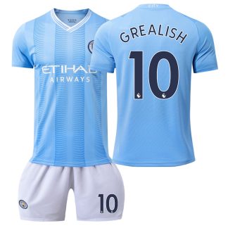 Moški Nogometni dresi kompleti Manchester City Domači 2023-24 GREALISH 10