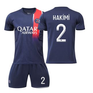 Moški Nogometni dresi Paris Saint-Germain PSG Domači 2023-24 Kratek Rokav + Kratke hlače HAKiMi 2