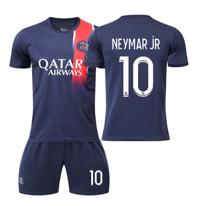 Moški Nogometni dresi Paris Saint-Germain PSG Domači 2023-24 Kratek Rokav + Kratke hlače NEYMAR JR 10