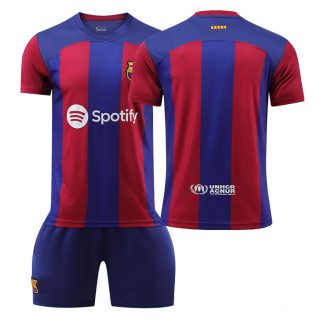 Otroški Nogometni dresi Barcelona Domači 23-24 Kratek Rokav + Kratke hlače
