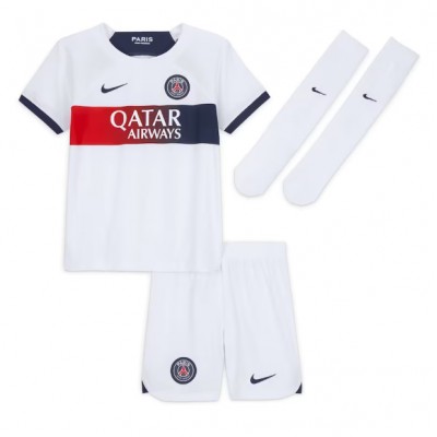 Otroški Nogometni dresi kompleti Paris Saint-Germain PSG Gostujoči 2023-24