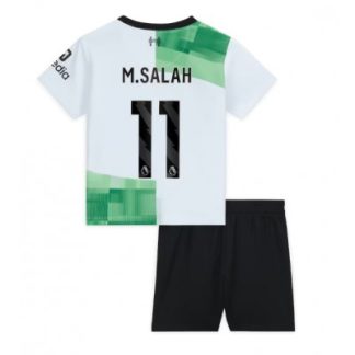 Otroški Nogometni dresi Liverpool Gostujoči 2023-24 Kratek Rokav + Kratke hlače Mohamed Salah 11