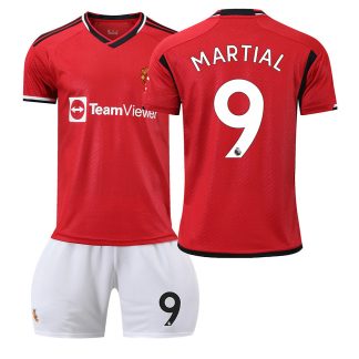 Otroški Nogometni dresi Manchester United kompleti Domači 2023-24 MARTIAL 9