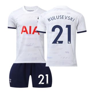 Otroški Nogometni dresi Tottenham Hotspur Domači 2023-24 Kratek Rokav + Kratke hlače KULUSEVSKI 21