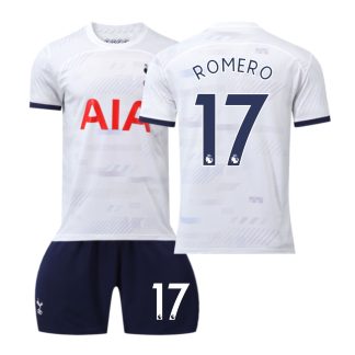 Otroški Nogometni dresi Tottenham Hotspur Domači 2023-24 Kratek Rokav + Kratke hlače ROMERO 17