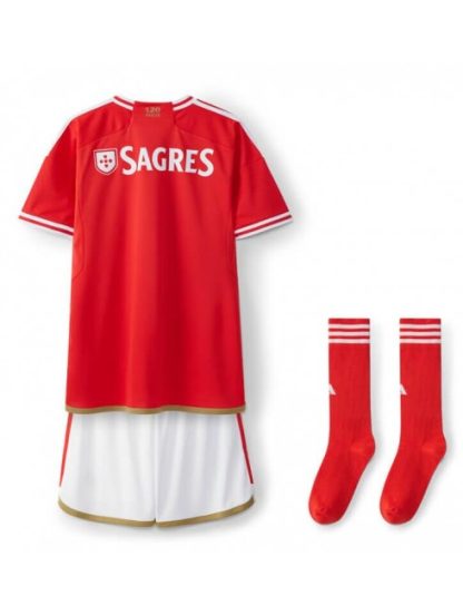 Otroški Nogometni dresi Benfica Domači 2023-24 Kratek rokav + hlače-1