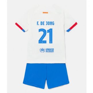 Otroški Nogometni dresi za otroke Barcelona Gostujoči 2023-24 Frenkie de Jong 21