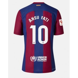 Poceni Moški Nogometni dresi Barcelona Domači 2023-24 tisk Ansu Fati 10