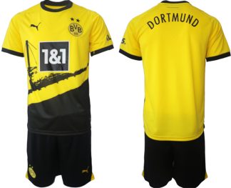 Poceni Moški Nogometni dresi kompleti Borussia Dortmund Domači 2023-24 z lastnim imenom online
