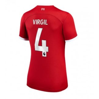 Virgil van Dijk #4 Ženski Nogometni dresi Liverpool Domači 2023-24 Kratek Rokav