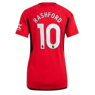 Ženski Nogometni dresi Manchester United Domači 2023 2024 tisk Marcus Rashford 10