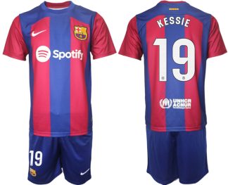 Moški Nogometni dresi komplet Barcelona Domači 2023-24 z imenom KESSIE 19