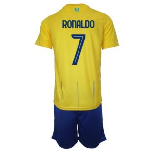 Otroški Nogometni dresi kompleti za otroke Al-Nassr Domači 2023-2024 Cristiano Ronaldo 7