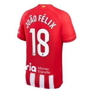 Poceni Moški Nogometni dresi Atletico Madrid Domači 2023-24 Kratek rokav Joao Felix 18