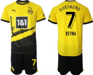 Moški Nogometni dresi kompleti Borussia Dortmund Domači 2023-24 tisk REYNA 7