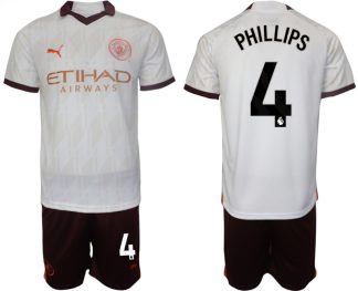 Moški Nogometni dresi kompleti Manchester City Gostujoči 2023/24 tisk Kalvin Phillips 4