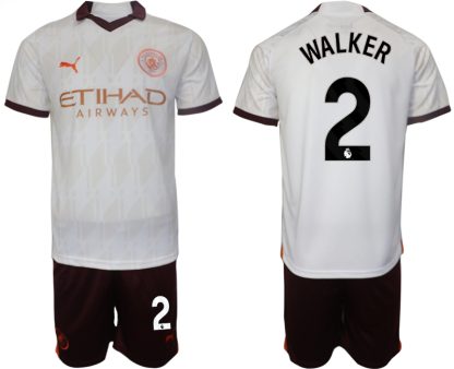 Moški Nogometni dresi kompleti Manchester City Gostujoči 2023/24 tisk Kyle Walker 2