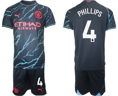 Moški Nogometni dresi kompleti Manchester City Tretji 2023/24 tisk Kalvin Phillips 4