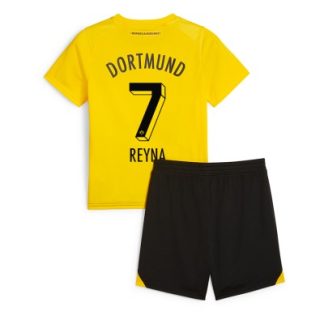 Najcenejši Otroški Nogometni dresi kompleti Borussia Dortmund Domači 2023-24 Giovanni Reyna 7