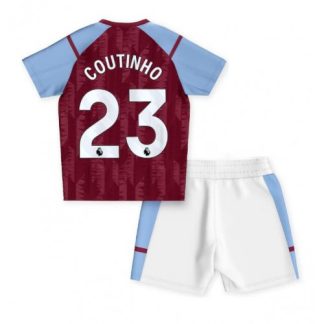Otroški Nogometni dresi kompleti Aston Villa Domači 2023-24 tisk Philippe Coutinho 23