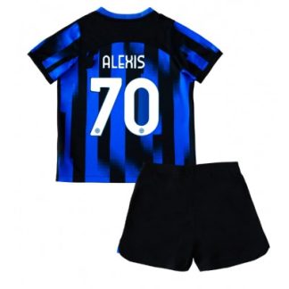 Otroški Nogometni dresi kompleti Inter Milan Domači 2023 2024 Alexis Sanchez 70