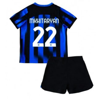 Otroški Nogometni dresi kompleti Inter Milan Domači 2023 2024 Henrikh Mkhitaryan 22