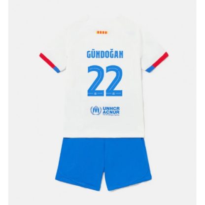 Otroški Nogometni dresi kompleti za otroke Barcelona Gostujoči 2023-24 Ilkay Gundogan 22