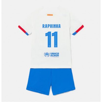 Otroški Nogometni dresi kompleti za otroke Barcelona Gostujoči 2023-24 Raphinha Belloli 11